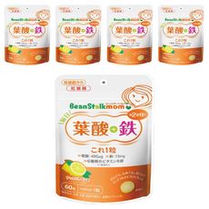 Bean Stalk 葉酸鐵營養錠, 快速補充孕媽所需, 含多種維生素，幫助吸收補充營養, 60顆, 5包