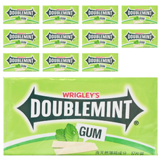DOUBLEMINT 青箭 口香糖，含天然薄荷成分，17片裝, 12條