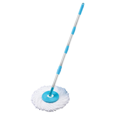 U-mop 超長桿1桿1布, 水藍色, 不含水桶, 95~140cm, 1組