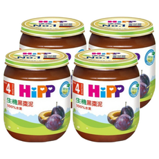 HiPP 喜寶 黑棗泥, 歐洲原裝進口, 嚴選自然熟成有機水果, 口味多樣化, 營養均衡, 無農藥、無激素、無基改, 125g, 4罐