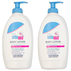 Baby sebamed 施巴嬰兒潤膚乳液，含洋甘菊，pH5.5，呵護嬌嫩肌膚，400ml, 2瓶