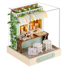 CUTE ROOM 智趣屋 DIY 手作袖珍屋 附防塵罩 甜點時光 Set, 1組
