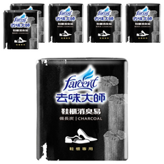 去味大師 鞋櫃消臭易 備長炭 2入組, 120g, 6組