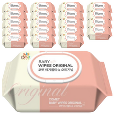 comet Original 嬰兒用濕紙巾 掀蓋式 加厚型, 50g, 100張, 20包