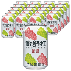 微舒打 微碳酸飲料 葡萄 Set, 320mL x 24罐, 7% 葡萄汁