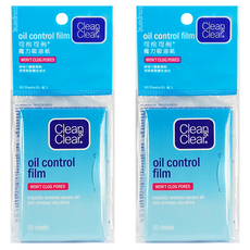 Clean&Clear 可伶可俐 魔力吸油面紙 60枚入, 60張, 2包