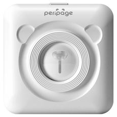 peripage 愛立熊 A6 迷你打印機, 304 dpi 高解析度, 藍牙連接手機, OCR 文字識別系統, 白色