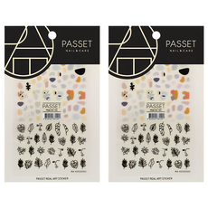 PASSET 美甲裝飾貼紙 Real Art-163, ART163, 2包