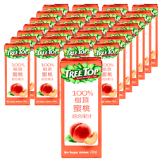 TREE TOP 樹頂 100%蜜桃綜合果汁, 200ml, 24入, 48入