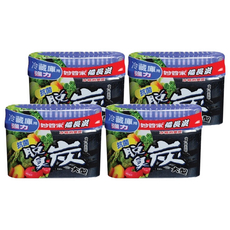 妙管家 冰箱消臭炭 冷藏庫專用, 強力去味, 長效, 大容量, 300g, 4盒