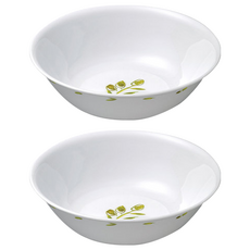 Corelle 康寧 橄欖莊園冷麵碗 21.6公分 2入, 玻璃材質, 耐熱120°C, 橄欖莊園, 2個