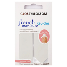 GLOSSYBLOSSOM 美甲貼 圓弧 French Guides manicure, 法式造型, 1組