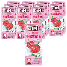 KLIM 克寧 草莓優酪乳, 含膳食纖維 促進消化, 法國進口益生菌, 198ml, 12入