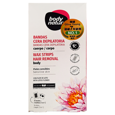 body natur 溫和蜜蠟除毛貼片，身體適用，含蓮花，敏感肌適用, 1盒