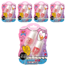 Candy girl 兒童水性指甲油套裝, 可撕拉，顏色鮮明可愛，溫和不刺激, 06 閃耀亮片, 5組