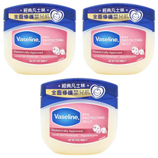 Vaseline 凡士林 嬰兒潤膚膏, 溫和滋潤 保養設計, 可作護唇膏, 預防腳跟龜裂&紅屁屁, 適用於所有年齡層, 450ml, 3個
