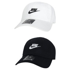 NIKE 耐吉 運動帽 FB5368-100, 白色 + 黑色, 1個