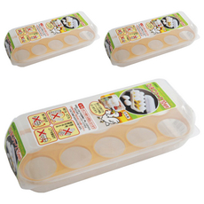 Sanada Seiko 10格雞蛋收納盒, 日本製造 PP 塑膠 26x11x9 公分, 11.5 x 26 x 7.9cm, 3個