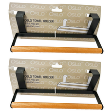 OSLO 毛巾架, 240x90x70mm, 黑色, 2個
