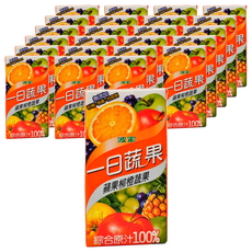 波蜜 一日蔬果100%蘋果柳橙蔬果汁, 無砂糖色素防腐劑, 安心優質首選, 大人小孩健康飲品, 160ml, 24入
