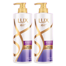LUX 麗仕 柔亮絲滑潤髮乳，含4D玻尿酸，針對乾燥脆弱髮質, 650g, 2瓶