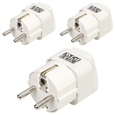 配件王 PJW 萬國轉換插座 MA-302T，AC250V/10A，適用於德國、法國、印尼、韓國、越南, 3個