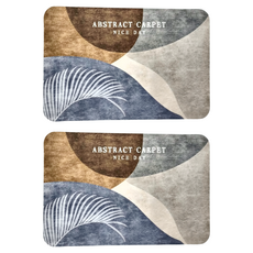 軟式珪藻土踏墊, 40*60CM, 60 x 40cm, 葉影, 2片