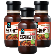 清淨園 韓式豬肉烤肉醬 辣味，精選蘋果梨子釀造，醃漬/炒飯/炒菜/拌飯多用途醬料, 280g, 3瓶