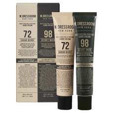 W.DRESSROOM 香水護手霜組 No72 糖莓 + No98 秘密麝香 50ml, 摩洛哥堅果油, 乳木果油, 天鵝絨般輕薄乳霜, 1組