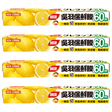楓康 吳羽保鮮膜 60m, 弧形妙妙刀, 好切不糾結, 30cm x 60m, 4盒