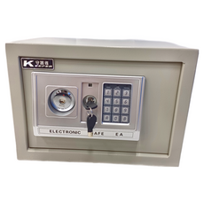 KEEPER SAFE BOX 守護者保險箱 家用密碼保險箱 內雙層, A4文件可放入, 灰色