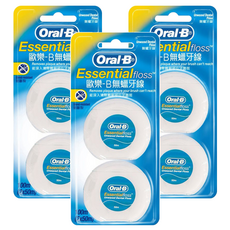 Oral-B 歐樂B 無蠟牙線, 50m, 2個裝, 3組