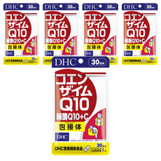 DHC 輔酶Q10+C膠囊食品, 含維生素C, 促進代謝, 養顏美容, 30日份, 30顆, 209mg, 5包