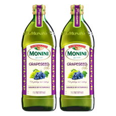 MONINI Oils 莫尼尼葡萄籽油 2瓶裝，1L，原裝進口，富含維生素E, 2瓶