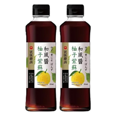 萬家香 玩味廚房 柚子紫蘇和風醬, 無油配方, 350ml, 2瓶