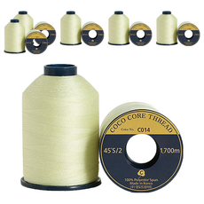 COTTONVILL 高級縫紉機線 45'S/2 色號 C014 1700公尺 2入，100% 聚酯纖維，韓國製造, 6捲