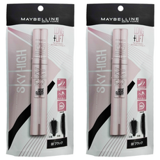 MAYBELLINE 媚比琳 飛天翹防水睫毛膏, 一刷飛天翹 24H 根根飛揚 持久不暈染, 黑色, 2支