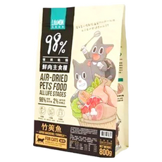 LitoMON 怪獸部落 全齡貓 98%鮮肉主食乾糧, 竹筴魚, 800g, 1包