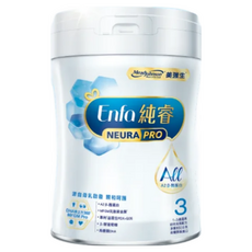 美強生 純睿幼兒成長配方奶粉, MFGM乳脂黃金膜, A2蛋白, PDX+GOS, 3號, 850g, 1罐