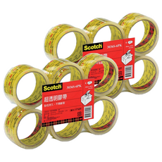 3M Scotch OPP超透明封箱膠帶 6卷裝，黏性持久，不易斷裂，48mm x 36.6M, 3036S-6PK, 2組