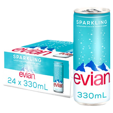 依雲evian 氣泡礦泉水, 330ml, 24罐