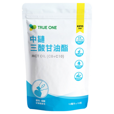 TRUE ONE 食在加分 中鏈三酸甘油脂 MCT油 (C8+C10) 10毫升x15包, 10ml, 15包, 1袋