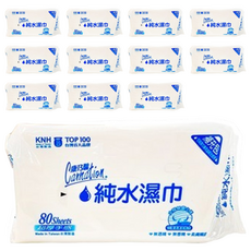 康乃馨 純水濕巾 超厚補充包, 80片, 12包
