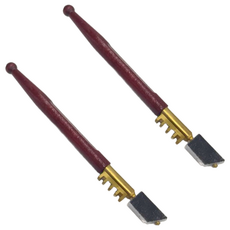 木柄玻璃割刀, 專業高硬度玻璃切割工具, 切割厚度4mm-10mm, 2個
