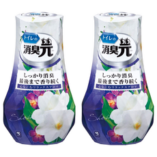 小林製藥 浴廁消臭元 舒緩花香, 特殊濾紙除臭味, 可調整濾紙, 大容量設計, 400ml, 2瓶
