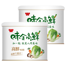 味全高鮮 味精，嚴選台灣契作蔬果原料製作，原料通過農殘檢驗，日本造粒技術，均勻易溶，輕鬆烹調, 200g, 2罐