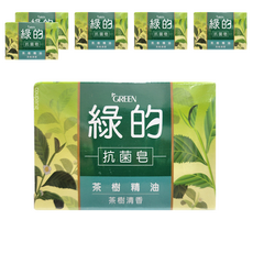 GREEN 綠的 抗菌皂, 茶樹精油 清新淨味, 100g, 6個