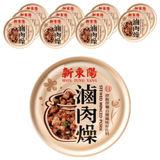 新東陽 滷肉燥, 精選上等豬肉製成, 添加上選蔥乾, 香味四溢, 拌麵拌飯好佐料, 110g, 12罐