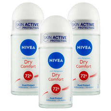 NIVEA 妮維雅 止汗爽身乳液 乾適活力Plus, 50ml, 3瓶