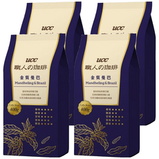 ucc 職人的珈琲 金質曼巴咖啡豆, 咖啡豆(無研磨), 400g, 4包